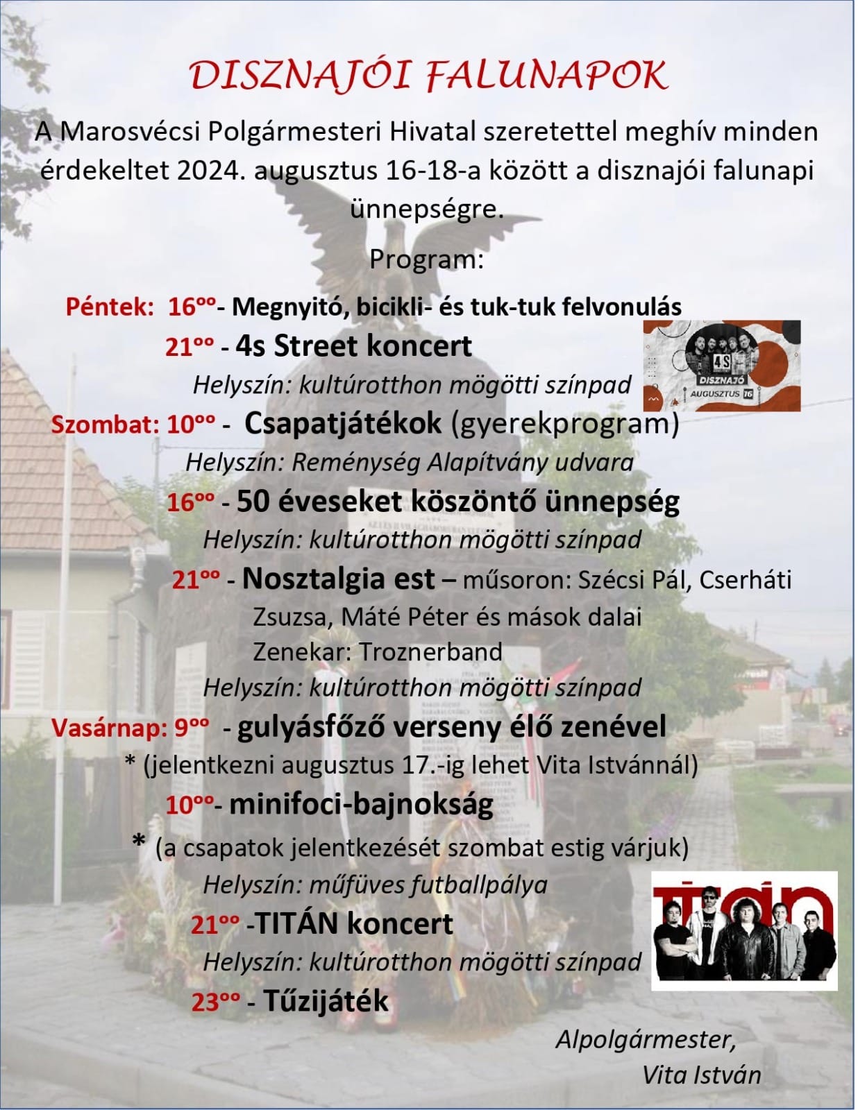 Disznajói falunapok